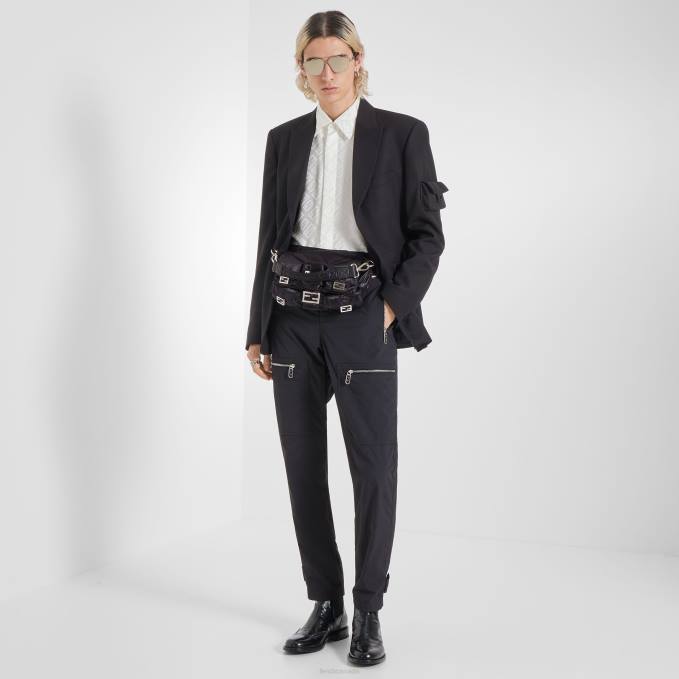 Men Leather Chelsea Boots Black Fendi Shoes 6RHH2311