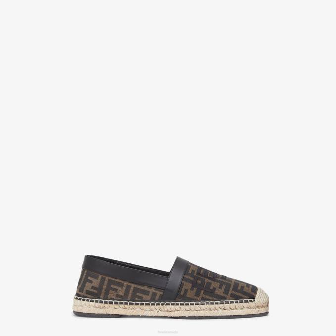 Men Fabric Espadrilles Brown Fendi Shoes 6RHH2258