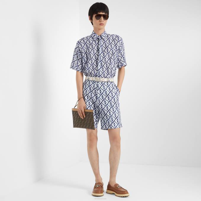 Men Leather Loafers Brown Fendi Shoes 6RHH2284