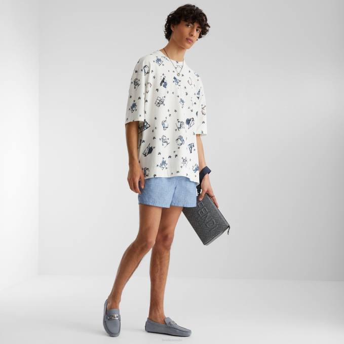 Men Nubuck Loafers Light blue Fendi Shoes 6RHH2222