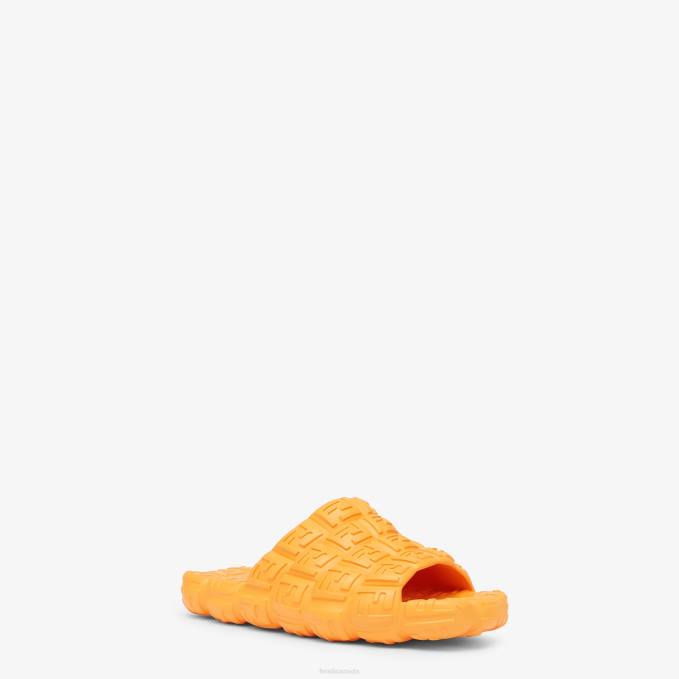 Men Rubber Slides Orange Fendi Shoes 6RHH2228