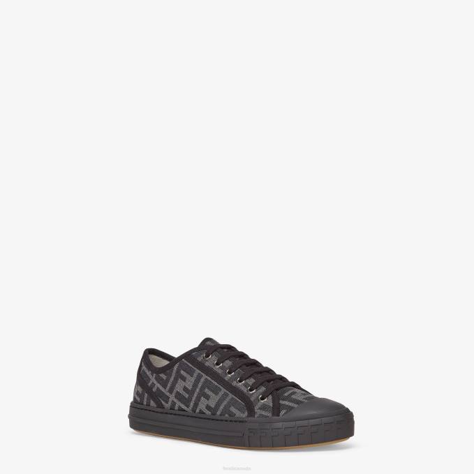 Men Fabric Low-Tops Black Fendi Shoes 6RHH2260