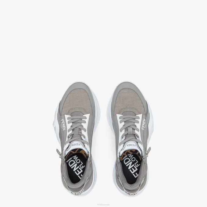 Men Fabric Trainers Gray Fendi Shoes 6RHH2304