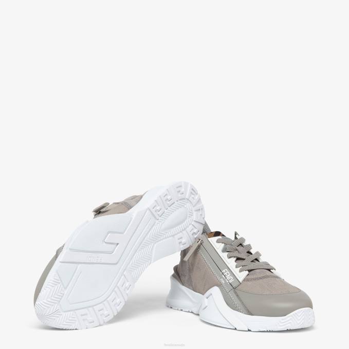 Men Fabric Trainers Gray Fendi Shoes 6RHH2304