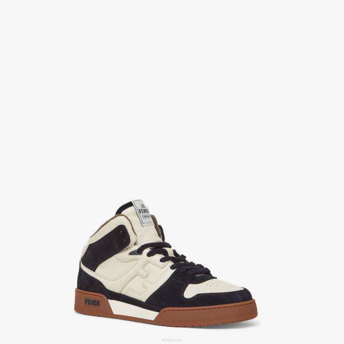 Men Leather High-Tops Black Fendi Shoes 6RHH2273