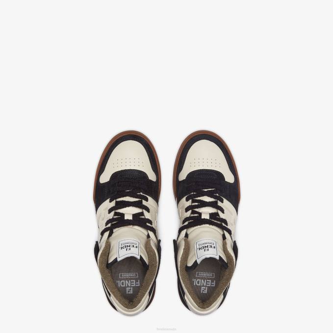 Men Leather High-Tops Black Fendi Shoes 6RHH2273