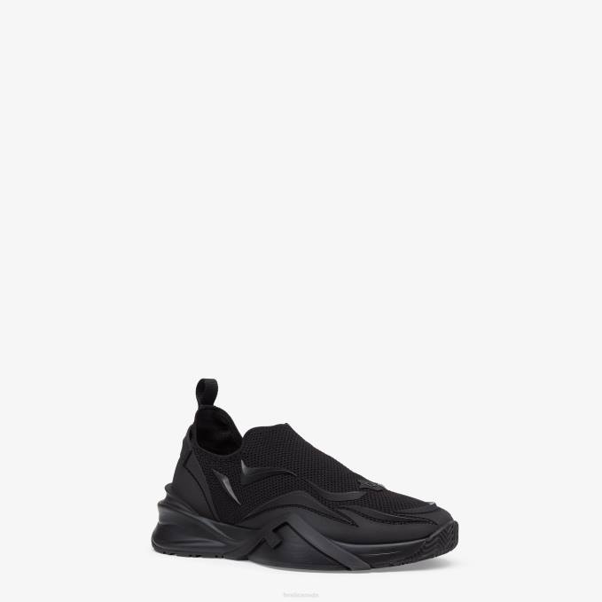 Men Mesh Running Sneakers Black Fendi Shoes 6RHH2307