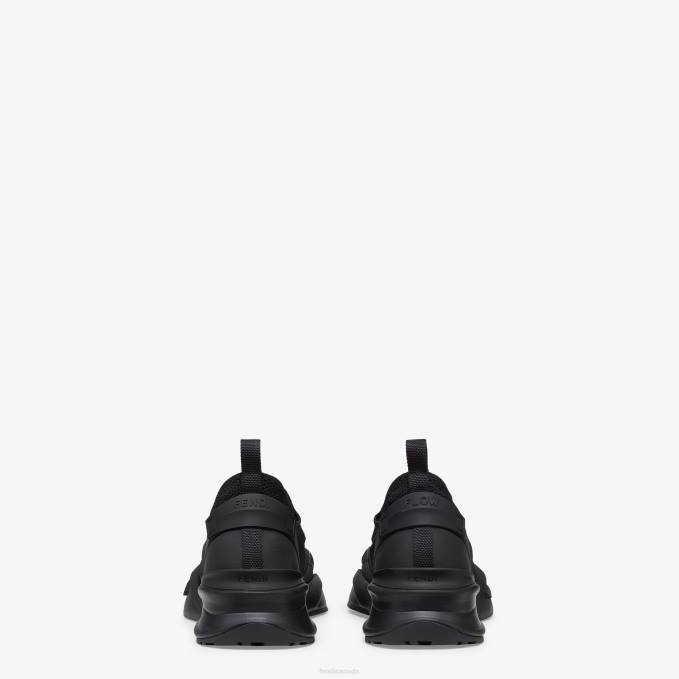 Men Mesh Running Sneakers Black Fendi Shoes 6RHH2307