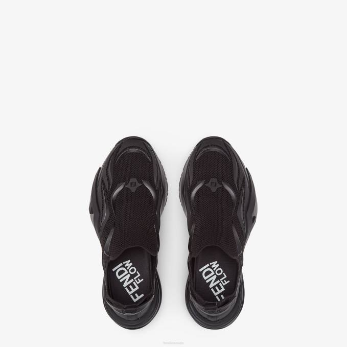 Men Mesh Running Sneakers Black Fendi Shoes 6RHH2307