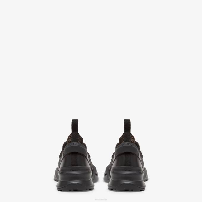 Men Mesh Running Sneakers Brown Fendi Shoes 6RHH2251