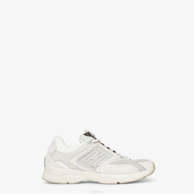 Men Nubuck Leather Low-Tops White Fendi Shoes 6RHH2301