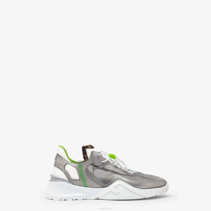 Men Nylon Low-Tops Gray Fendi Shoes 6RHH2293