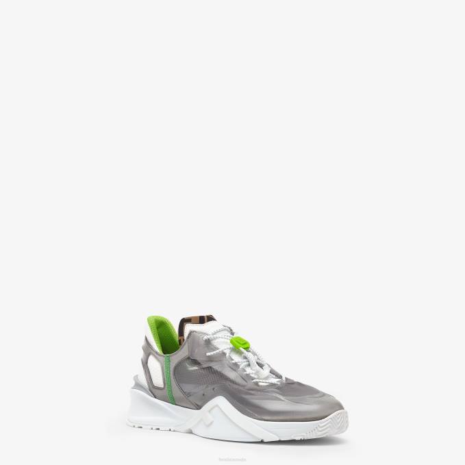 Men Nylon Low-Tops Gray Fendi Shoes 6RHH2293