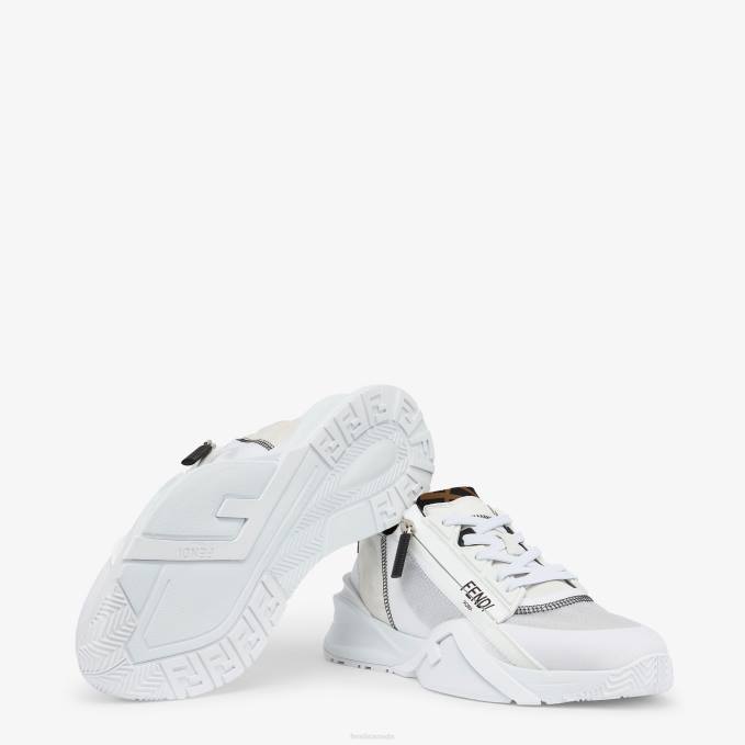 Men Nylon Low-Tops White Fendi Shoes 6RHH2272