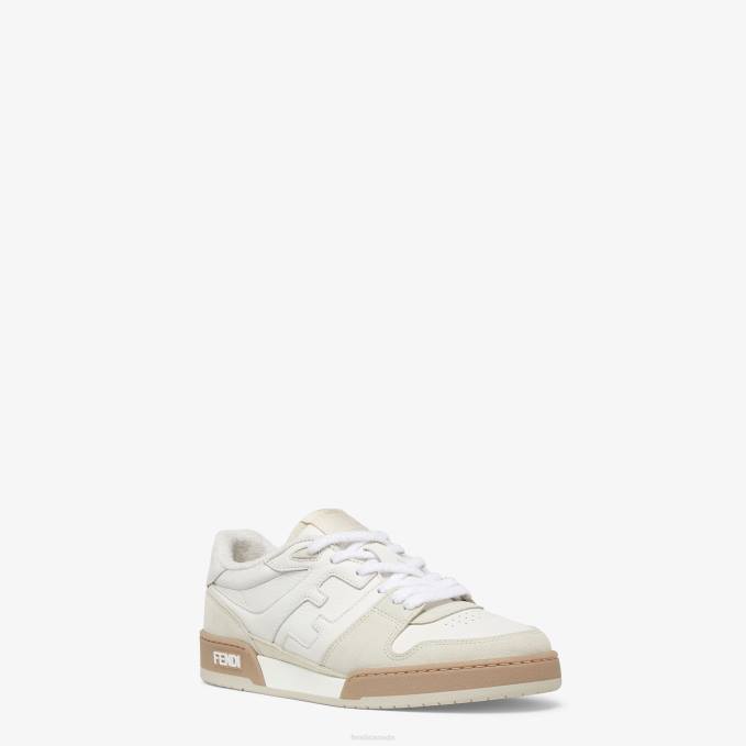 Men Suede Low Tops White Fendi Shoes 6RHH2233