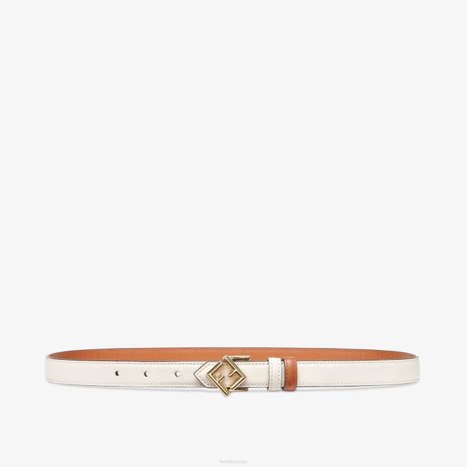 Women Camellia Leather Reversible Belt Multicolor Fendi Accessories 6RHH105