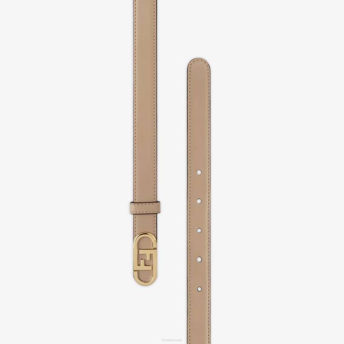 Women Dove Leather Belt Beige Fendi Accessories 6RHH326