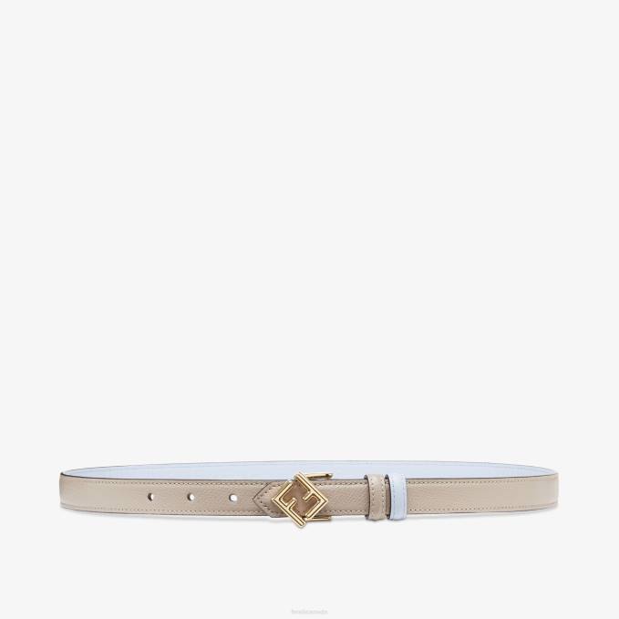 Women Dove Leather Reversible Belt Multicolor Fendi Accessories 6RHH136