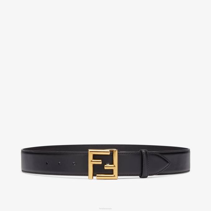 Women FF Leather Belt Black Fendi Accessories 6RHH269