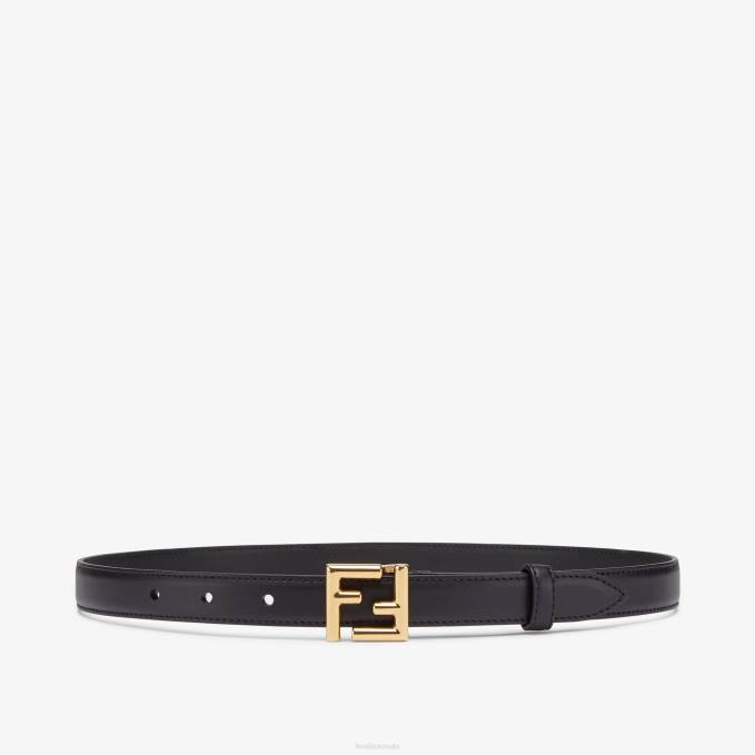Women FF Leather Belt Black Fendi Accessories 6RHH73