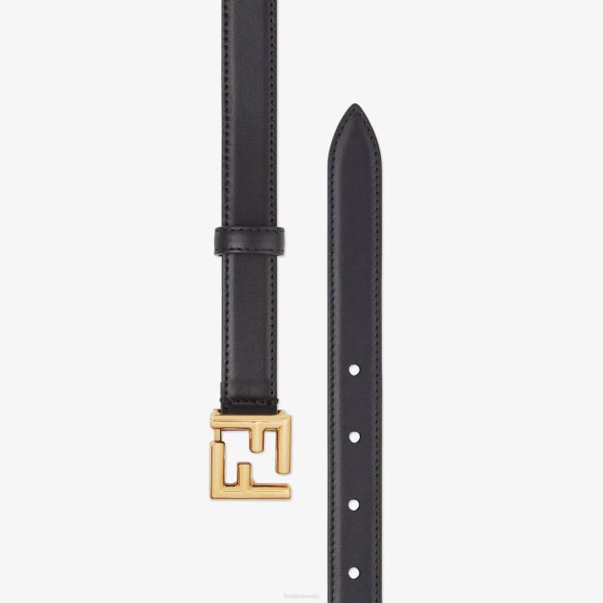 Women FF Leather Belt Black Fendi Accessories 6RHH73
