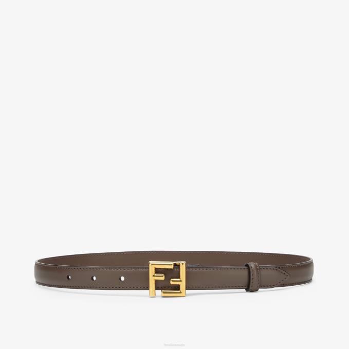 Women FF Leather Belt Brown Fendi Accessories 6RHH281