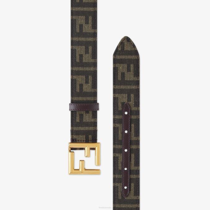 Women Fabric Belt Brown Fendi Accessories 6RHH244