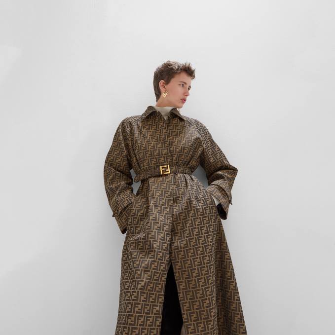 Women Fabric Belt Brown Fendi Accessories 6RHH244