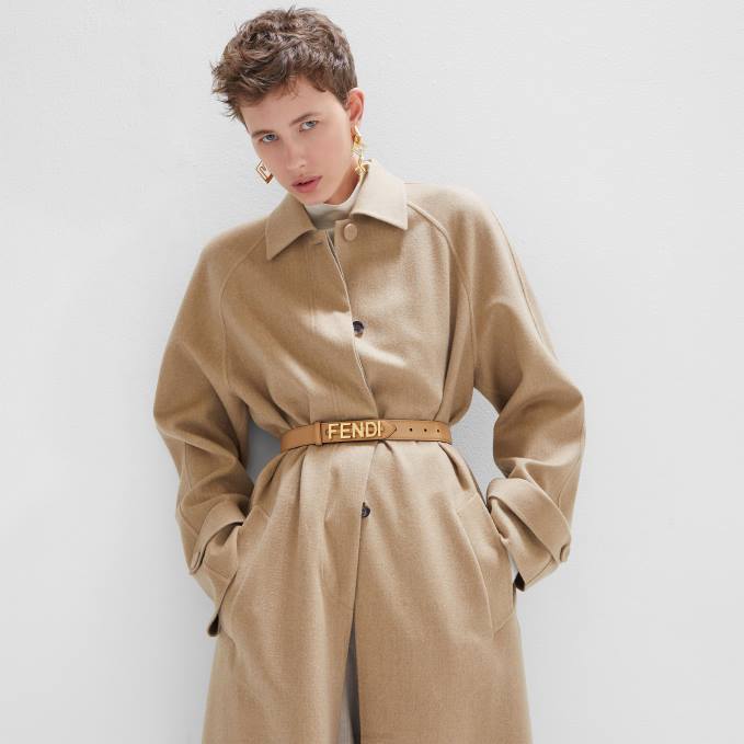 Women Graphy Leather Belt Beige Fendi Accessories 6RHH44