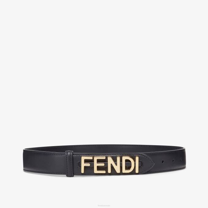 Women Graphy Leather Belt Black Fendi Accessories 6RHH18