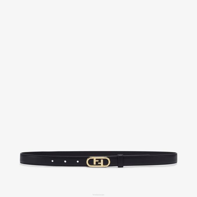 Women O'Lock Leather Belt Black Fendi Accessories 6RHH36