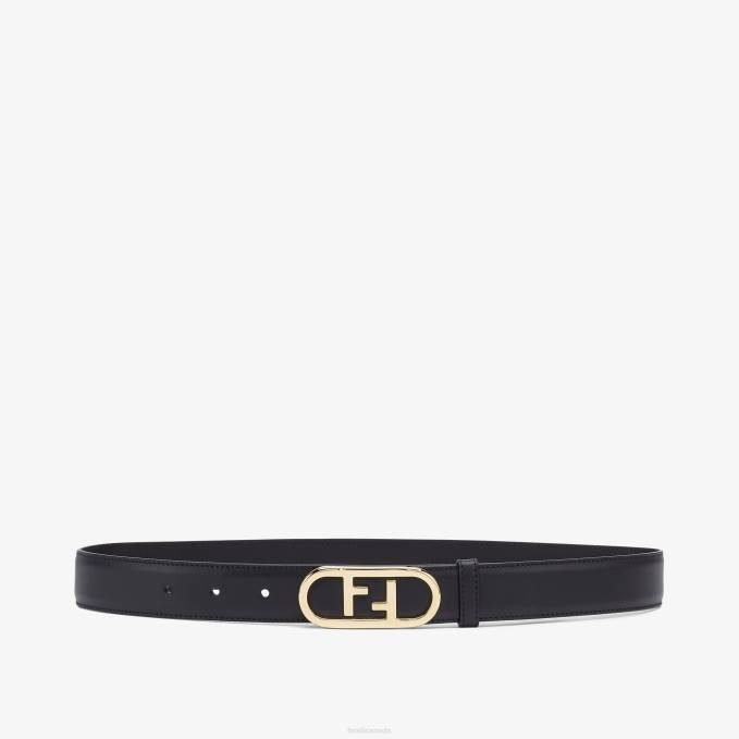 Women O'Lock Leather Belt Black Fendi Accessories 6RHH410