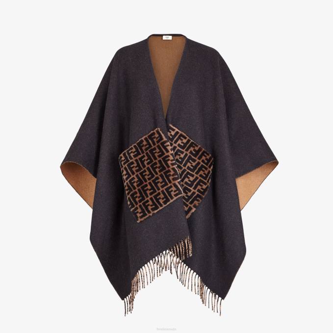 Women Cashmere And Wool Poncho Fashion Fendi Accessories 6RHH508