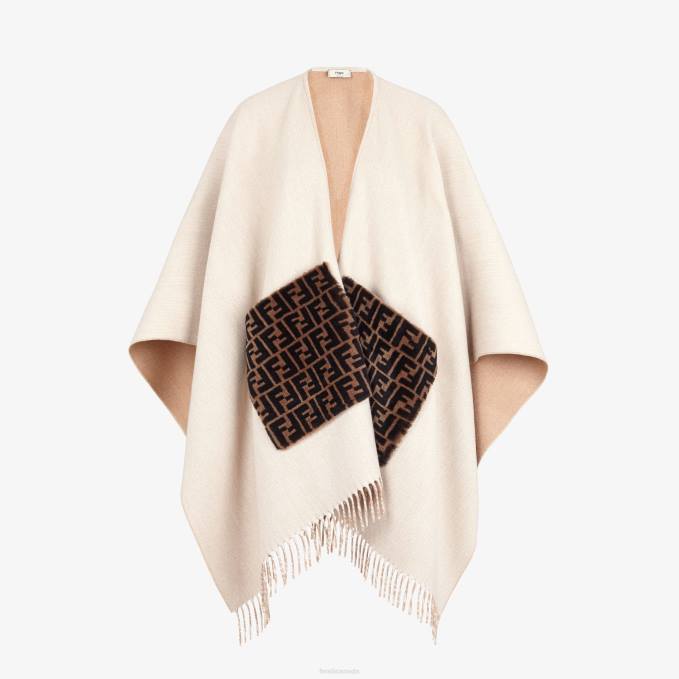 Women Wool And Cashmere Poncho Fashion Fendi Accessories 6RHH507