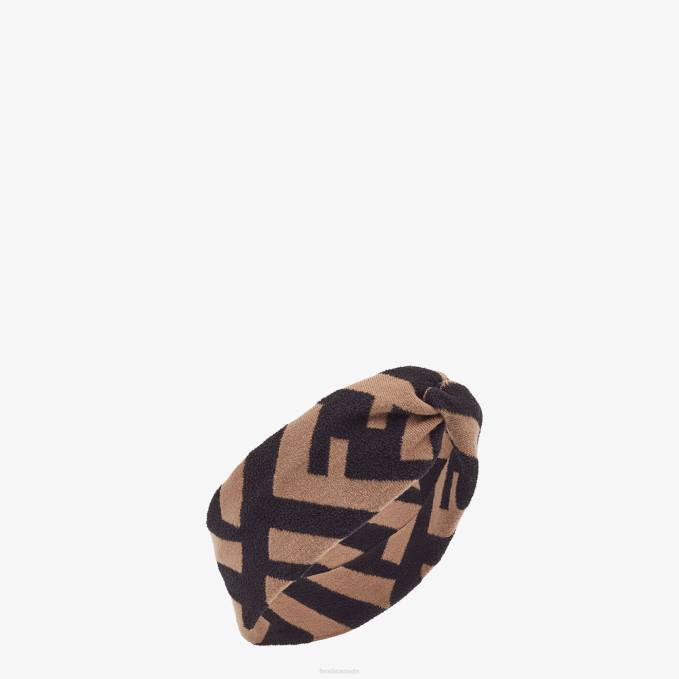 Women Multiwool And Viscose Band Brown Fendi Accessories 6RHH284