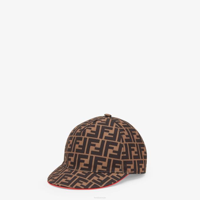 Women Multifabric Baseball Cap Brown Fendi Accessories 6RHH65
