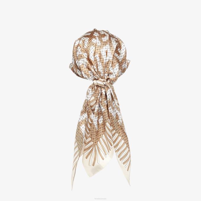 Women Silk Hat Beige Fendi Accessories 6RHH174