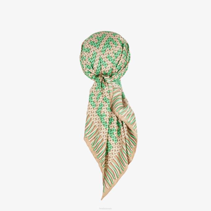 Women Silk Hat Green Fendi Accessories 6RHH183