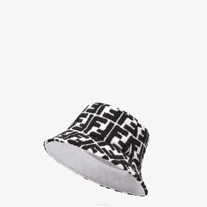 Women Terry Bucket Hat Black Fendi Accessories 6RHH161