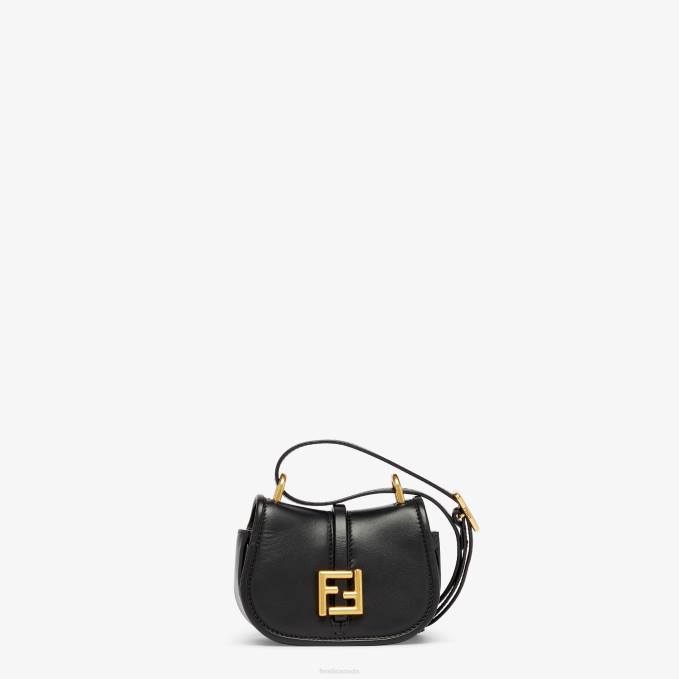 Women C'Mon Nano Leather Charm Black Fendi Accessories 6RHH15