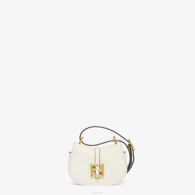 Women C'Mon Nano Leather Charm White Fendi Accessories 6RHH12
