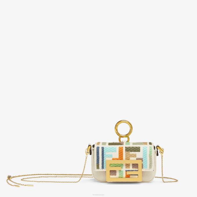 Women Canvas Charm Beige Fendi Accessories 6RHH233