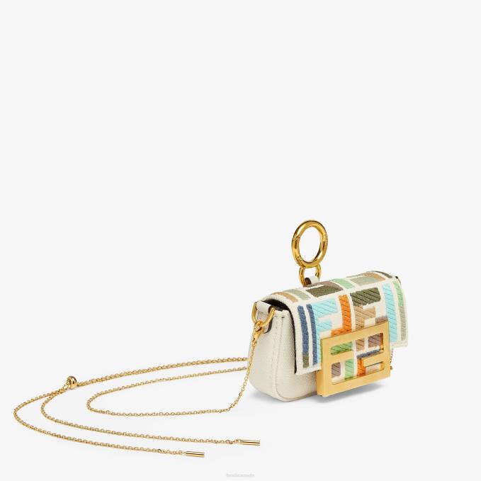 Women Canvas Charm Beige Fendi Accessories 6RHH233