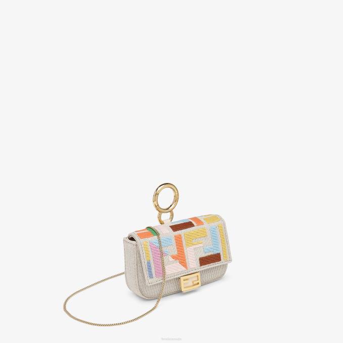 Women Canvas Charm Beige Fendi Accessories 6RHH396