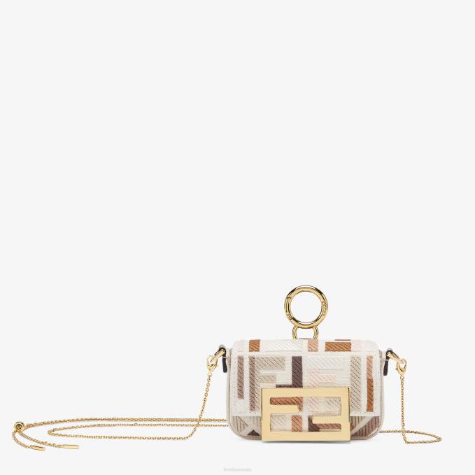Women Canvas Charm Beige Fendi Accessories 6RHH43