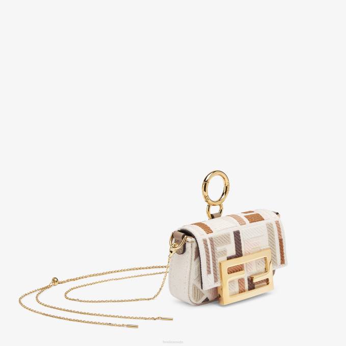 Women Canvas Charm Beige Fendi Accessories 6RHH43