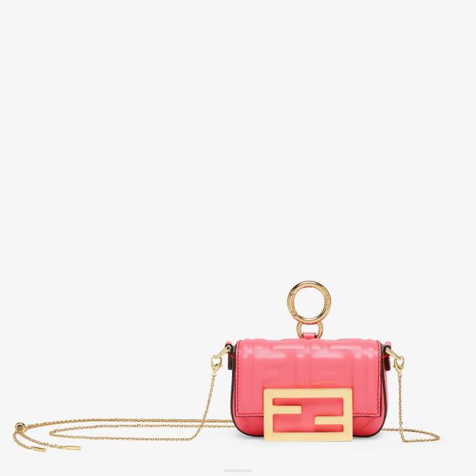 Women Charm In Nappa Leather Pink Fendi Accessories 6RHH220
