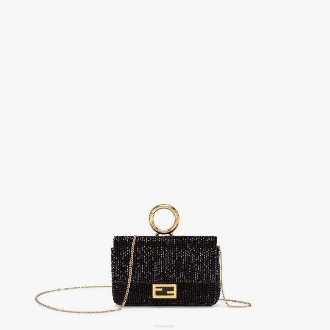 Women Charm With Crystals Black Fendi Accessories 6RHH394