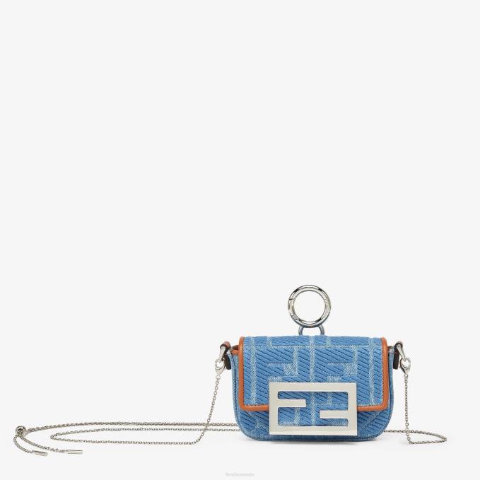 Women Denim Charm Light blue Fendi Accessories 6RHH99