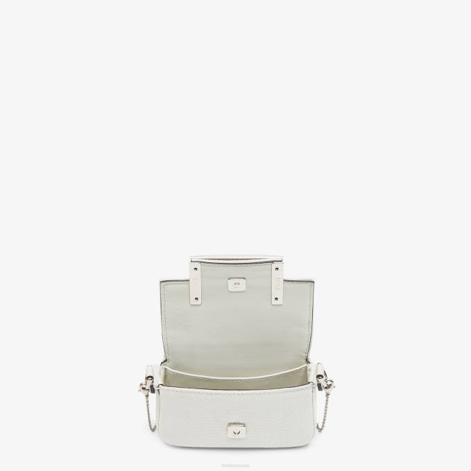 Women Embroidecanvas Charm White Fendi Accessories 6RHH162